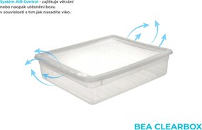 Keeeper Úložný box s vekom BEA Clearbox 43L, 59 x 39 x 27 cm