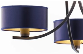 Jupiter 2099 - Luster na reťazi ARTHUR 3xE27/15W/230V modrá/čierna