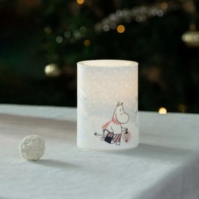 LED sviečka Moomin Let it snow 10cm