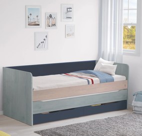 Posteľ I 90x200 Lincoln Modular - dub, dub modrá
