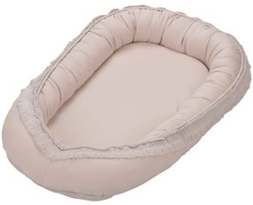 Hniezdo pre bábätko Boho púdrovo ružová