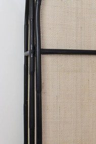 Prírodne-čierny bambusový paraván Herwin black - 150 * 180 cm