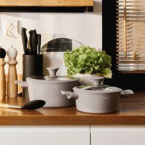 Sada hrncov TRISTAN sivá 845890