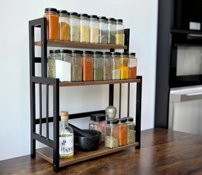 Kuchynská polica CEZAR čierna