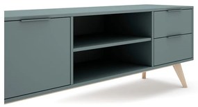 TV stolík sivozelený 180x53x40 cm Pisco – Marckeric
