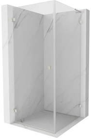 Mexen Lunar-B L sklápací sprchový kút ľavý 70 x 70 cm, číre sklo, brúsená oceľ, 832L-070-070-97-00-L