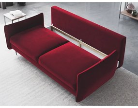 Červená rozkladacia pohovka s úložným priestorom Cosmopolitan Design Vermont
