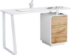 XXXLutz PÍSACÍ STÔL, biela, farba duba, 140/44-60/76 cm Xora - Kancelárske stoly - 002798000401