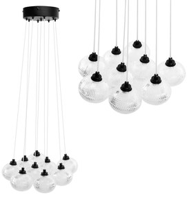 Toolight Toolight, závesné svietidlo 9xG9, MS022-9CP, čierna, OSW-09637