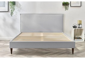 Sivá dvojlôžková posteľ Bobochic Paris Sary Dark, 180 x 200 cm