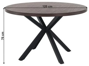 Kondela Jedálenský stôl, tmavý dub/čierna, MEDOR
