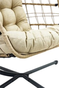 Skládací závěsné houpací křeslo Houseland Chloe pískové