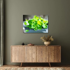 Sklenený obraz mäty (70x50 cm)