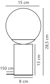 Nordlux - Stolná lampa LILLY 1xE14/25W/230V mramor/hnedá