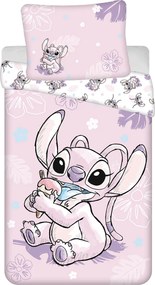 Jerry Fabrics Bavlnené obliečky 140x200 + 70x90 cm - Lilo and Stitch "Ice Cream"