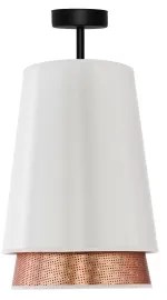 Duolla - Prisadený luster BELL SHINY 1xE27/15W/230V pr. 25 cm biela/medená