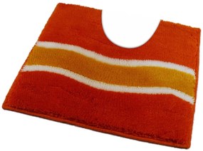 ROUTNER Kúpeľňová predložka LAVELLO Oranžová 10405 - Oranžová / 60 x 60 cm WC s výkrojom 10405