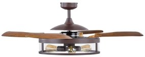 FANAWAY 212925 - LED Stropný ventilátor CLASSIC 3xE27/4W/230V hnedá + DO