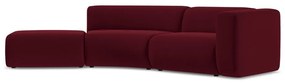 Vínovočervená zamatová leňoška (ľavý roh) Ekahi – Makamii