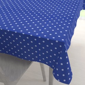 Biante Dekoračný obdĺžnikový obrus Leona LN-022 Biele bodky na sýto modrom 130x180 cm