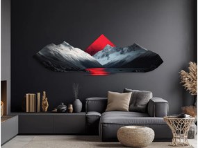drevko |  Minimalistický obraz Červený horizont  235 x 75 cm