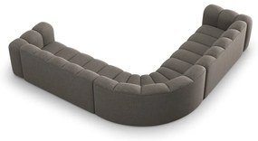 Tmavosivá ženilková modulárna rohová pohovka Lupine – Micadoni