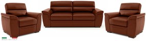 Kožená sedacia súprava ROSSO II 3+1+1, tehlová (terracotta 331)