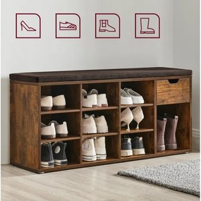 Botník VOREN hnedá/čierna