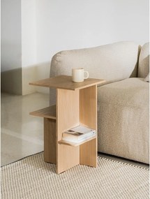 Nočný stolík v dekore duba s poličkami v prírodnej farbe Atik – noo.ma