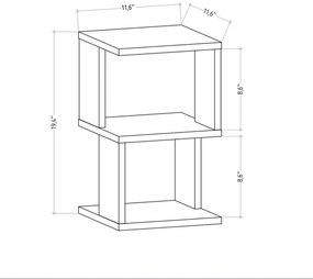 Nočný stolík Carter White Oak