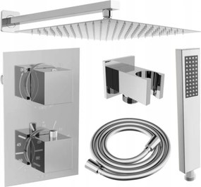 Mexen Cube, DR02 podomietkový sprchový set s dažďovou sprchou 30x30 cm (6v1), chrómová, 77502DR0230-00