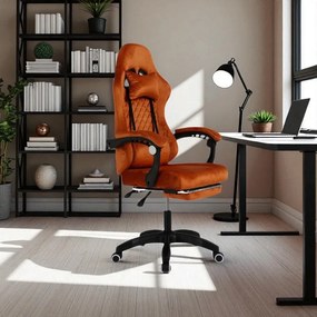 Kancelárske kreslo s masážou - hnedý zamat