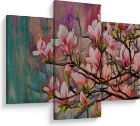 Obraz - Olejomaľba, Rozkvitnutá sakura (90x60 cm)