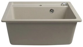 Sapho - Kuchynský drez 53x50 cm granit/béžová