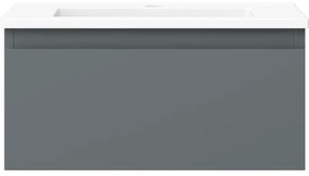 Mexen Orio, kúpeľňová skrinka 50 cm s umývadlom Otis, 1 zásuvka, grafitová matná/biela matná, 91A10-05023-1-BF66-W18M01