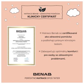 BENAB TOPPER SOFT HR vrchný matrac 100x200 cm Poťah ALOEVERA