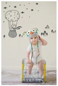 Nálepky na stenu - Malý princ s balónom Farba: biela 010