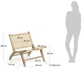 Kreslo s výpletom v prírodnej farbe Beida – Kave Home