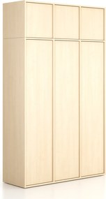Nadstavba pre skrine FRAME, 3x dvere, 1299 x 450 x 427 mm, PUSH-lock, breza