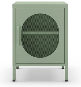 Kovový nočný stolík v mentolovej farbe Diora – Marckeric