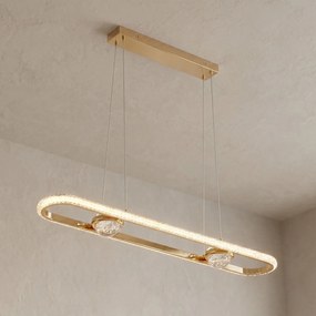 Toolight Toolight, LED závesné svietidlo 98cm, 120W, 4000K, 5000lm, G159-CP, zlatá lesklá, OSW-06411