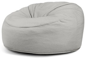 Svetlosivý sedací vak z textílie buklé Om 135 – SLOWDOWN