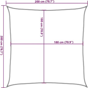 Tieniaca plachta 160 g/m², tehlová 2x2 m, HDPE