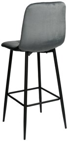 Barová stolička hamilton velvet šedá | jaks