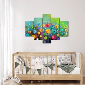 Obraz - Abstraktné kvety (150x105 cm)