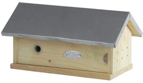Domček pre čmeliaky Bee, 15x29x17 cm, drevo/kov, hnedá