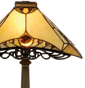 Rustikálna vitrážová stolná lampa Tiffany 36*50