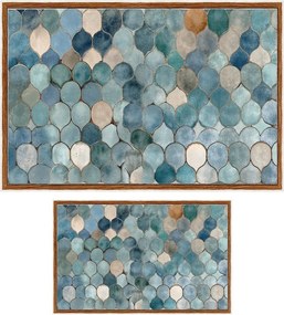 Modré kúpeľňové predložky v súprave 2 ks 60x100 cm – Foutastic