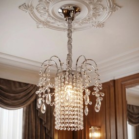 Toolight Toolight, krištáľová závesná lampa Ø30 cm, 3×E14, SWE089-CP, chrómová, OSW-30216