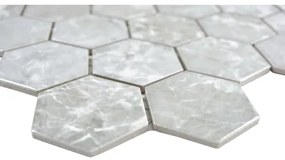 Keramická mozaika HX Curio MG šesťuholník 32,5x28,1 cm sivá